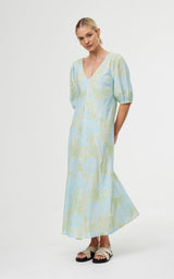 KINNEY June Dress - Ocean Bloom SzXL