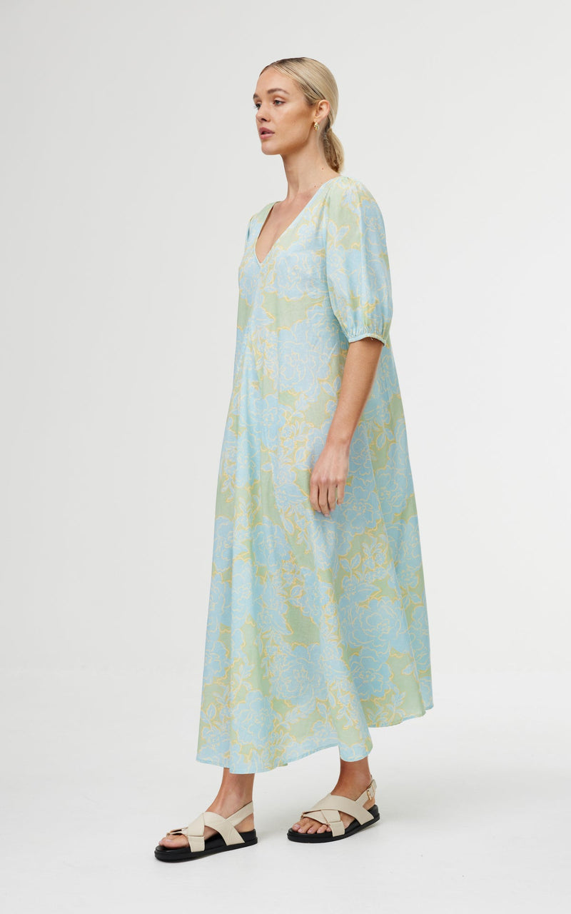 KINNEY June Dress - Ocean Bloom SzXL