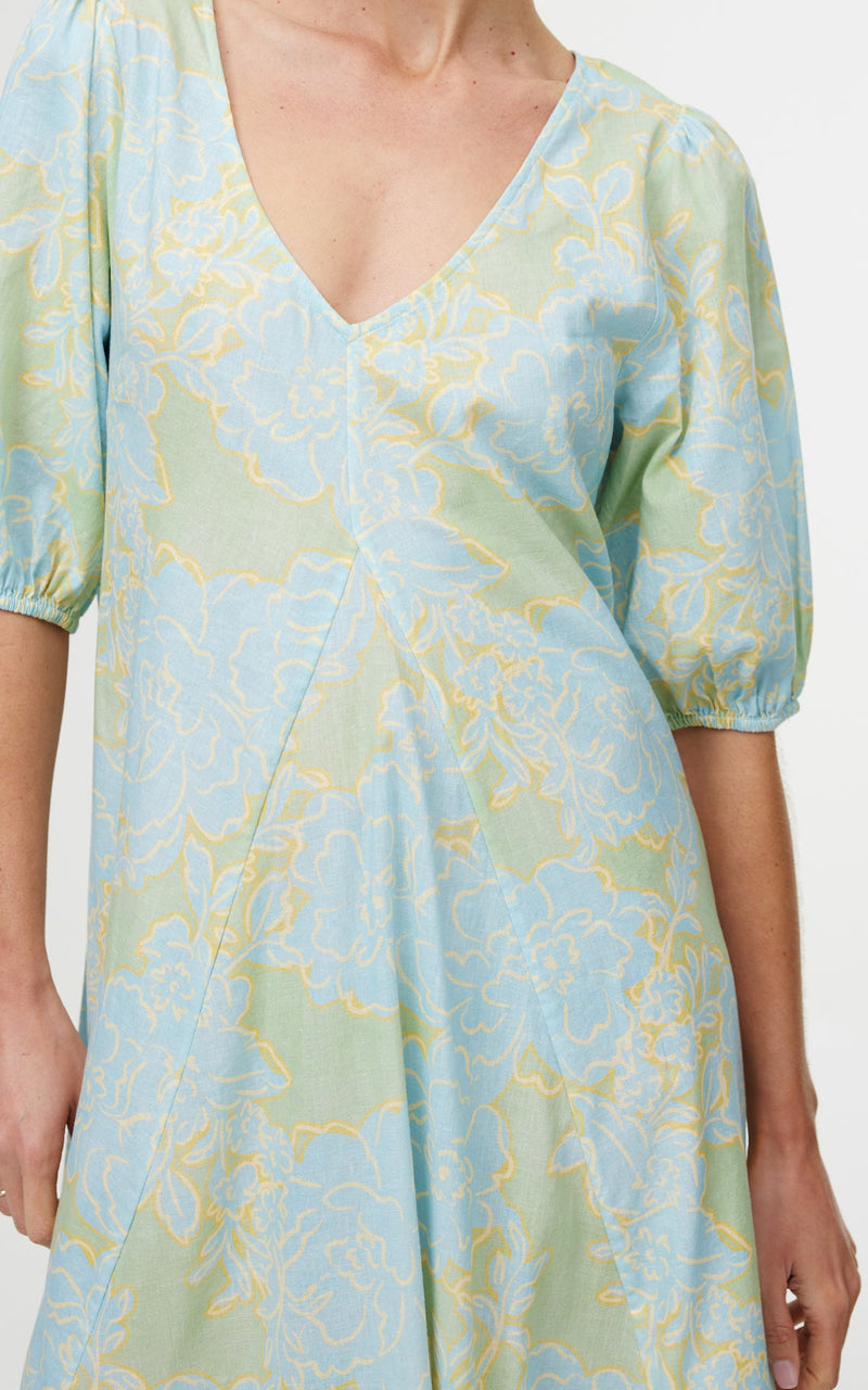 KINNEY June Dress - Ocean Bloom SzXL