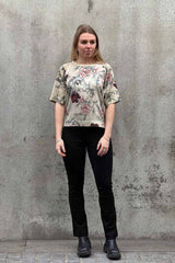 NICOLA SCREEN Raglan T Floral - Pearl SzS