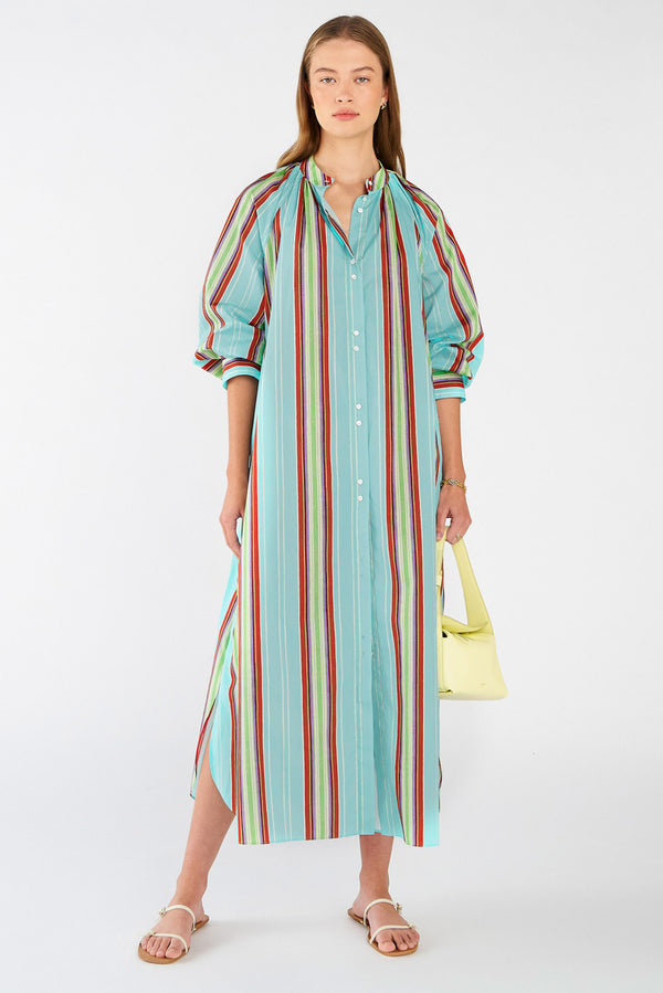 OROTON Siesta Stripe Shirt Dress - Sz10