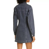 HELMUT LANG Denim Mini Dress / Charcoal  - Medium