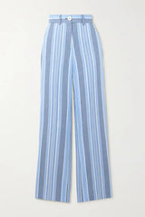 SEE BY CHLOÉ Cotton & Linen-Blend Straight-Leg Pants FR38 NZ8