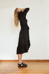 MAHSA Frida Bemberg Dress Black SzXS