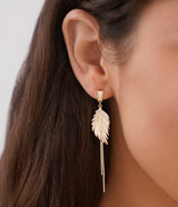 Feather Drop Earrings